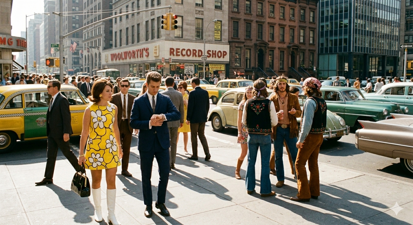 sidewalk scene